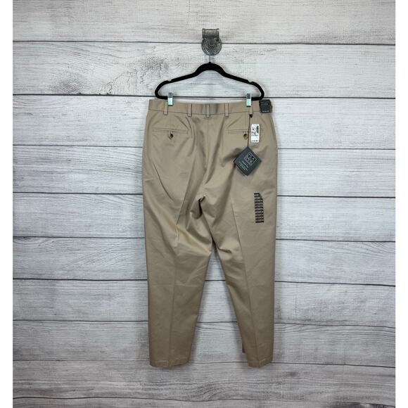 Jos A Bank Men's Khaki Traveler's Collection Twill Cotton Dress Pants Size 38x30 - Picture 6 of 10